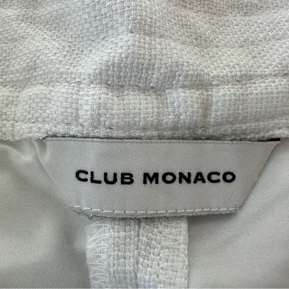 Club Monaco size 6 Lettee White Side Button High Rise Shorts Nautical Preppy - Picture 2 of 5